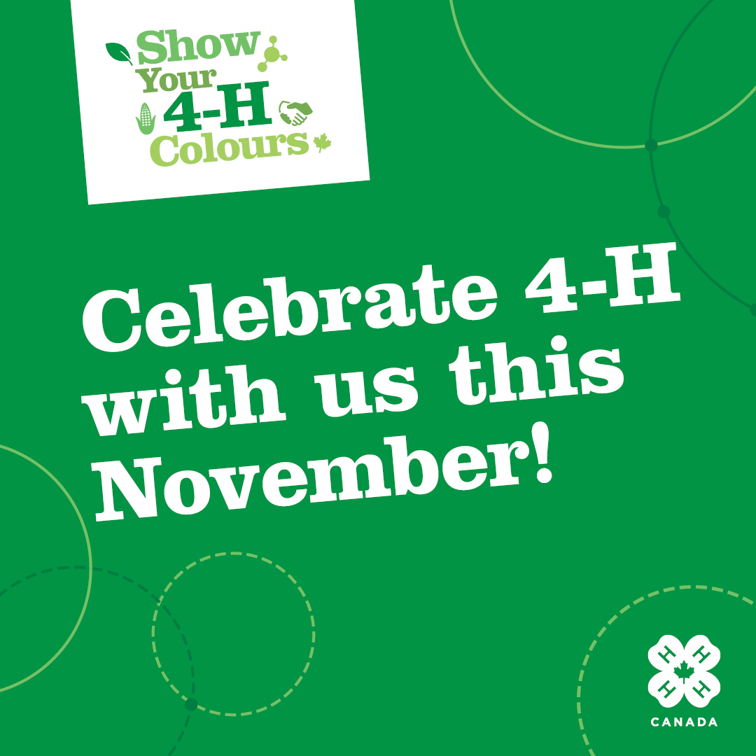 4-H Canada Invites Supporters to “Wear Green and Be Seen” this November
