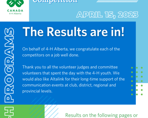2023 Communications Competition Results are in!